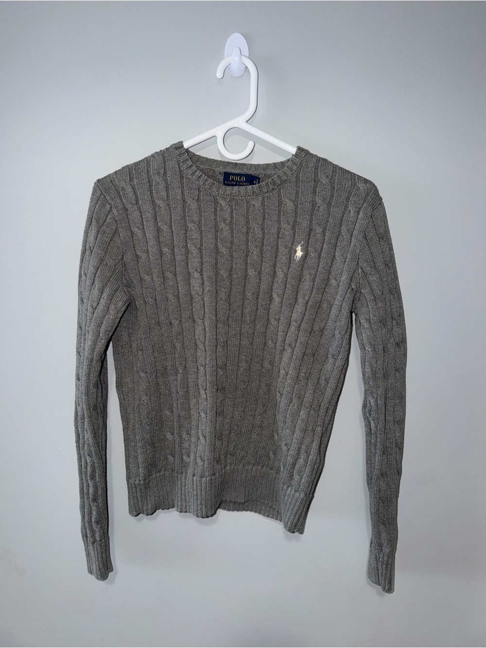 Polo by Ralph Lauren Gray Cable Knit Sweater - Picture 1 of 2